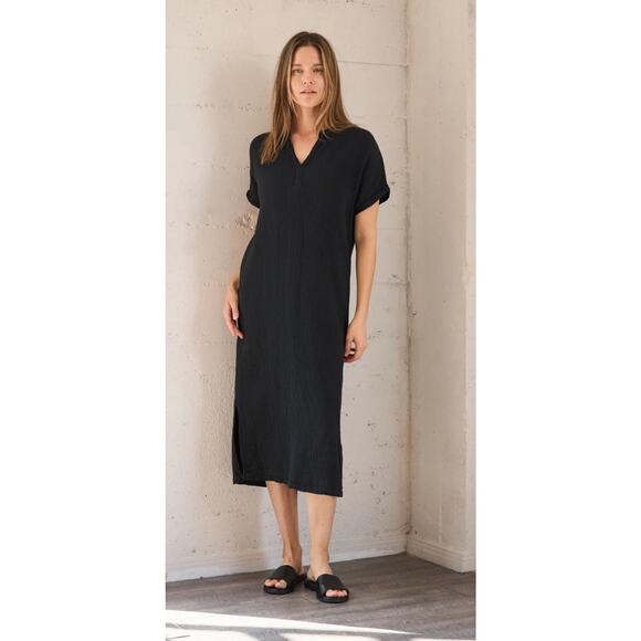 It Is Well Mandarin Gauze Dress Organic Cotton Made In California - Picture 1 of 16